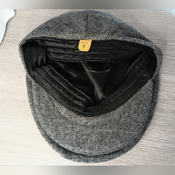 Vintage Dobbs Fifth Avenue Felted Wool Newsboy Cap Gray Mens 7 Cabbie Hat - Picture 10 of 14